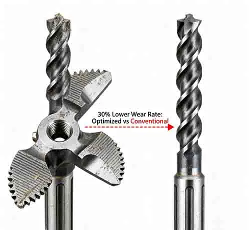 Three-blade oil drill bits