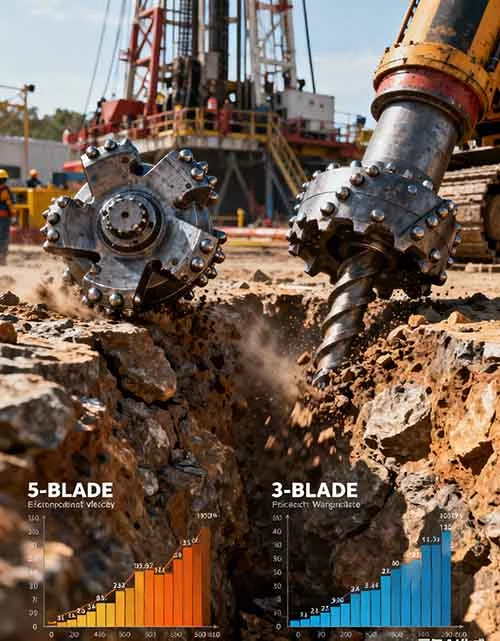 5 Blades Steel Body High Performance PDC Rock Drill Bits 5 Blades Steel Body High Performance PDC Rock Drill Bits