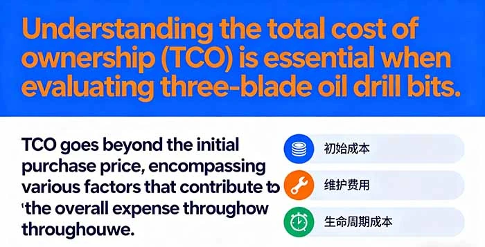 three-blade oil drill bits