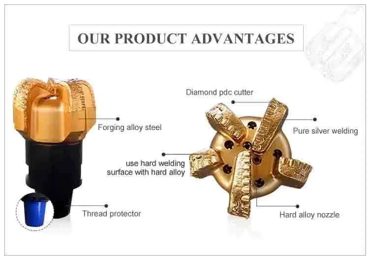 Five Wing PDC Bit For Hard Rock Drilling Five Wing PDC Bit For Hard Rock Drilling