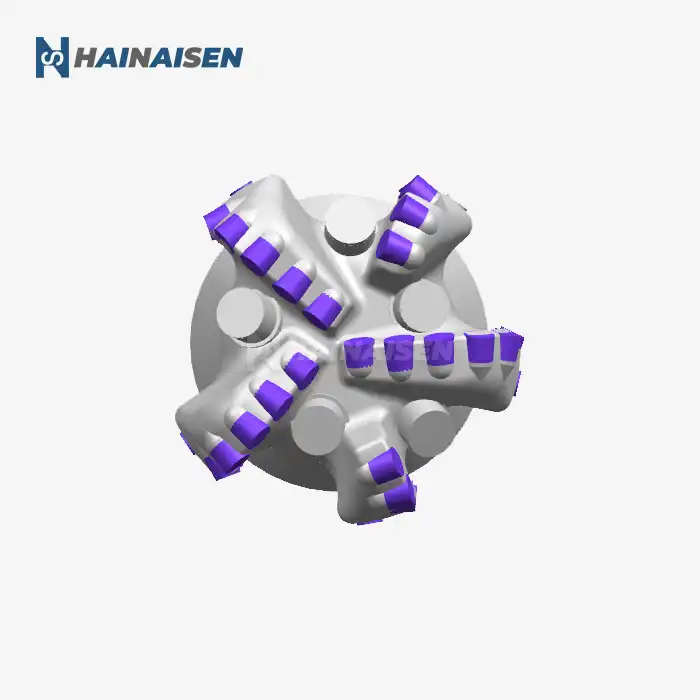Mũi khoan đá PDC hiệu suất cao thân thép 5 lưỡi